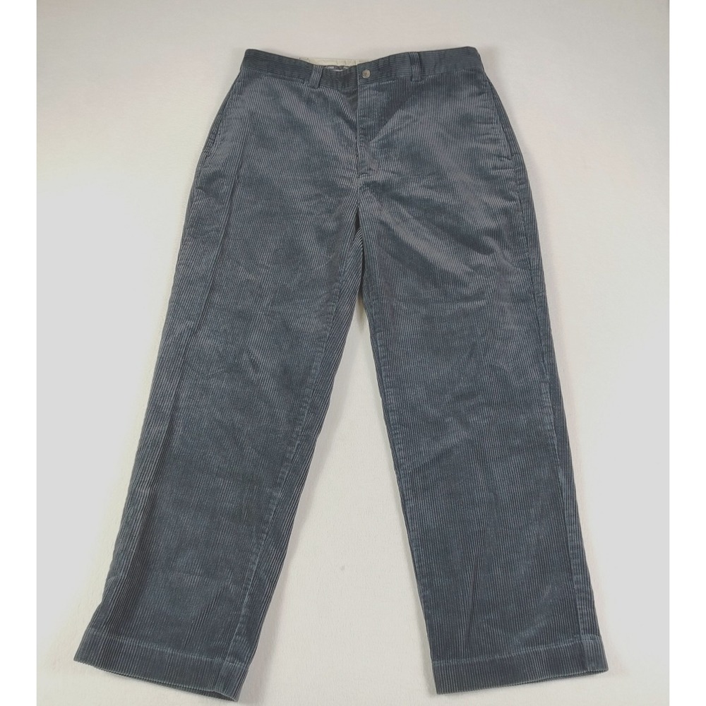 Polo Ralph‎ Lauren Pants Mens 36 Blue POLO CORDS Corduroy Flat Front Casual